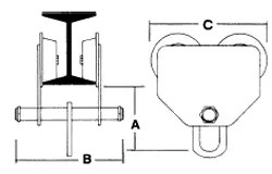 2t 3t Manual Chain Hoist Trolley